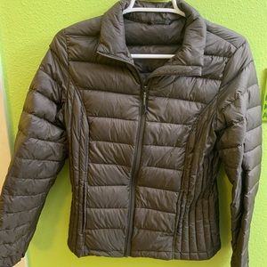 Grey lightweight puffer jacket